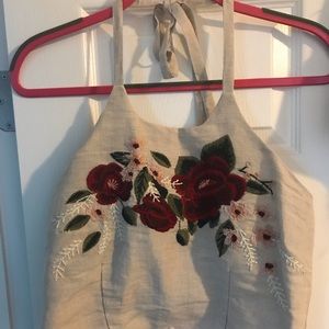 White Crow halter crop